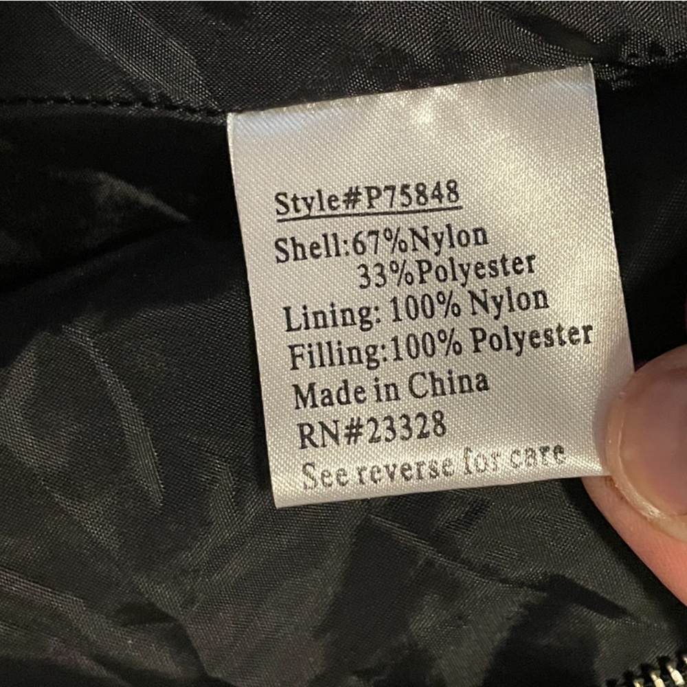 Pendleton Quilted Lightweight Black Zippered Puff… - image 6